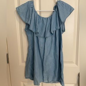 -jean off the shoulder top